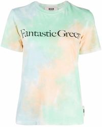 MSGM - Camiseta Con Eslogan Estampado - Lyst