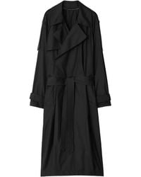 Burberry - Zijden Trenchcoat Met Dubbele Rij Knopen - Lyst