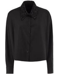 Fabiana Filippi - Crystal-Embellished Collar Shirt - Lyst