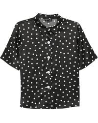 agnès b. - Polka-Dot Buttoned Top - Lyst