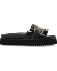 Versace Jeans Couture - Logo-Engraved Slides - Lyst