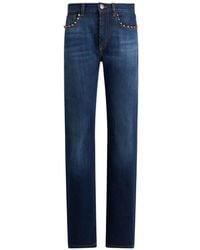 Etro - Vaqueros Rectos Con Apliques - Lyst