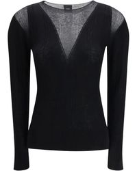PINKO - Top Translúcido De Canalé - Lyst
