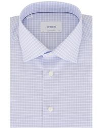 Eton - Check-Pattern Shirt - Lyst