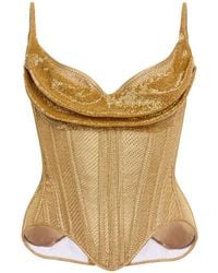 Wiederhoeft - Salon Bead-Embellished Corset - Lyst