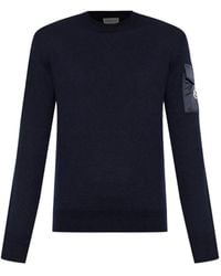 Moncler - Pullover Mit Logo-Patch - Lyst