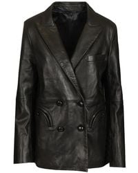 Blazé Milano - Everynight Vegas Baby Leather Blazer - Lyst