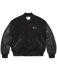Supreme - Cross Varsity Bomber Jacket - Lyst