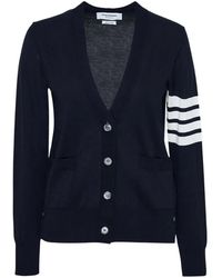 Thom Browne - Stripe-Detail Cardigan - Lyst