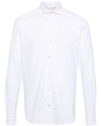 Eleventy - Chemise En Coton À Col Pointu - Lyst