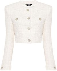 Gcds - Cropped Tweed Jacket - Lyst