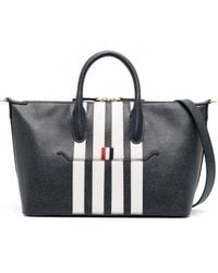 Thom Browne - 4-Bar Stripe Tote Bag - Lyst