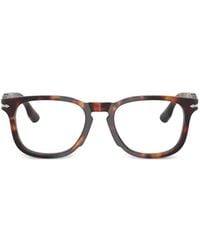 Persol - Tortoiseshell-Effect Square-Frame Glasses - Lyst