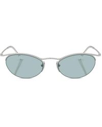 Giorgio Armani - Rope-Detail Oval-Frame Sunglasses - Lyst