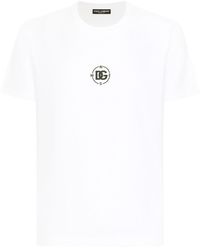 Dolce & Gabbana - Marina-print Cotton T-shirt - Lyst