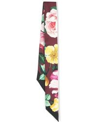 Dolce & Gabbana - Floral-print Silk Bandeau Scarf - Lyst