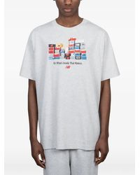 New Balance - Graphic-Print T-Shirt - Lyst