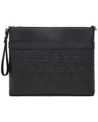 Ferragamo - Gancini Embossed-Pattern Messenger Bag - Lyst