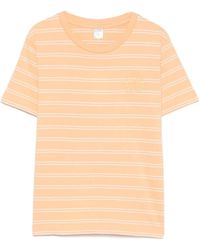 Sporty & Rich - T-Shirt Rayé Ferdy À Broderies - Lyst