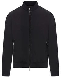Moorer - Zip-Up Ribbed Bomber Jacket - Lyst