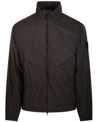 Stone Island - Compass-Badge Hooded Jacket - Lyst