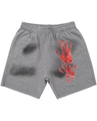 WARMAN - Hand-Print Raw-Cut Shorts - Lyst