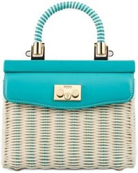 Rodo - Calf Leather-Trim Clutch Bag - Lyst