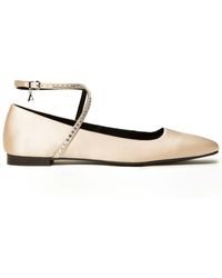 Twinset - Rhinestones-Embellished Ballet Flats - Lyst