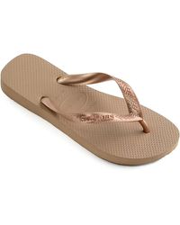 Havaianas - Top Tiras Metallic Thong Flip-Flops - Lyst