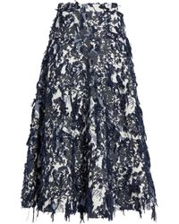 Erdem - Falda midi con motivo floral - Lyst