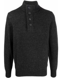Barbour - Button-Down Pullover Wool Jumper - Lyst