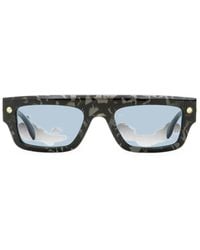McQueen - Stud-Embellished Rectangle-Frame Sunglasses - Lyst