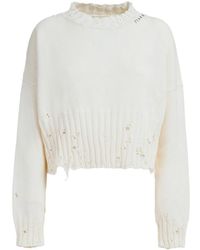 Marni - Dishevelled Cotton Gauge Crew Knit - Lyst