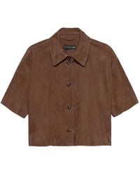 STUDIO AR - Eveline Short-Sleeved Suede Jacket - Lyst