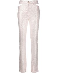 Genny - Sequin-embellished Cut-out Trousers - Lyst
