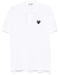 COMME DES GARÇONS PLAY - Poloshirt Met Hart-Patch En Logo - Lyst
