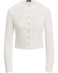 Polo Ralph Lauren - Floral-embroidered Linen Jacket - Lyst