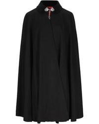 Il tabarro - Ambasciata Velvet-Collar Cape - Lyst