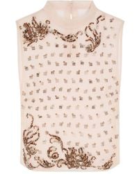 Dries Van Noten - Top mit verziertem Latz - Lyst