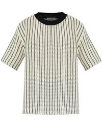Jil Sander - Striped Crew-Neck T-Shirt - Lyst