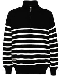 Chocoolate - Striped Zip-Up Jumper - Lyst