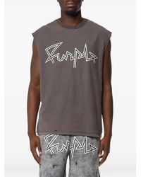 Purple Brand - Distressed Logo-Print Tank Top - Lyst