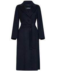 Max Mara - Wollen Jas Met Ceintuur - Lyst