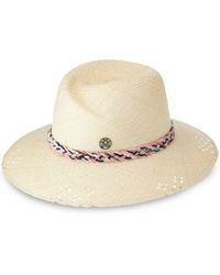 Maison Michel - Neutral Virginie Straw Fedora Hat - Lyst