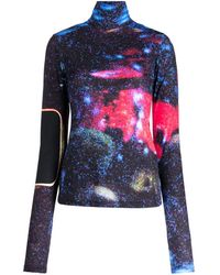 MM6 by Maison Martin Margiela - Space-print High-neck Top - Lyst