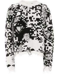 JW Anderson - Gestrickter Pullover Mit Qr-Code - Lyst