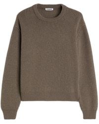 Jil Sander - Rib-Knit Wool Sweater - Lyst