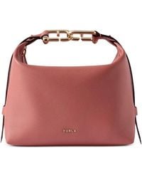 Furla - Small Tonie Textured-Leather Shoulder Bag - Lyst