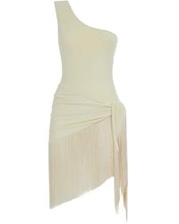 ‎Taller Marmo - Yacare One-Shoulder Fringe Swimsuit - Lyst