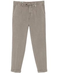 Myths - Herringbone-Pattern Pleated Trousers - Lyst